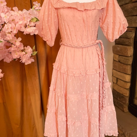 Chelsea & Violet Dresses & Skirts - Chelsea & Violet Elegant Pink Ruffle Dress